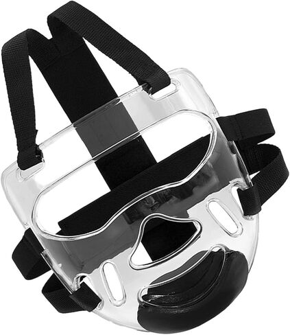 Protective for Fighting Disciplines Kick-Boxing Karate Judo Clear Detachable Design Full Visibilities Clear Karate Face Cover in Kuwait