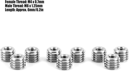Female M4X0.7 Male M8X1.25 Thread 6MM REDUCING NUT Stainless Steel - Aviation Automobiles STEAM TURBINES in Kuwait