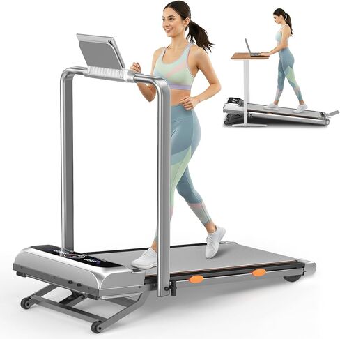 Walking Pad with 15% 12-Level Auto Incline & Handle Bar, 450 lbs Capacity UI Screen, Rayspace 3.5HP Quiet Under Desk Treadmill, Speaker, APP & Remote Control, Treadmills for Home Hiking in Kuwait