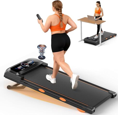 Walking Pad Treadmill with 15% Auto Incline 12-Level, Under Desk Treadmill for Home 450 lbs Capacity, Walking Pad with Incline, RGB UI Screen, Bluetooth Speaker & APP, 3.5HP Quiet Desk Treadmills in Kuwait