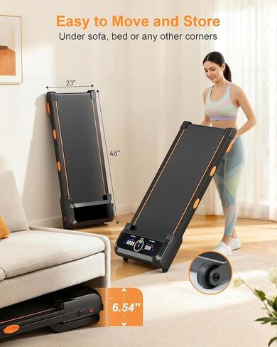 Walking Pad Treadmill with 15% Auto Incline 12-Level, Under Desk Treadmill for Home 450 lbs Capacity, Walking Pad with Incline, RGB UI Screen, Bluetooth Speaker & APP, 3.5HP Quiet Desk Treadmills in Kuwait