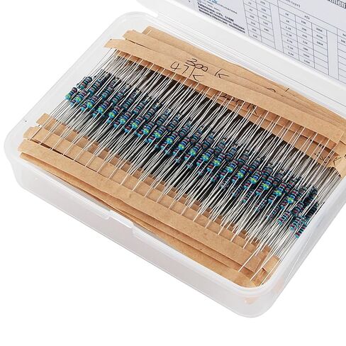30 Values 300pcs Resistor Kit 0 Ohm-10M Ohm 1/4W ±1% 0.25 Watt Metal Film Resistors Assortment Kit in Kuwait