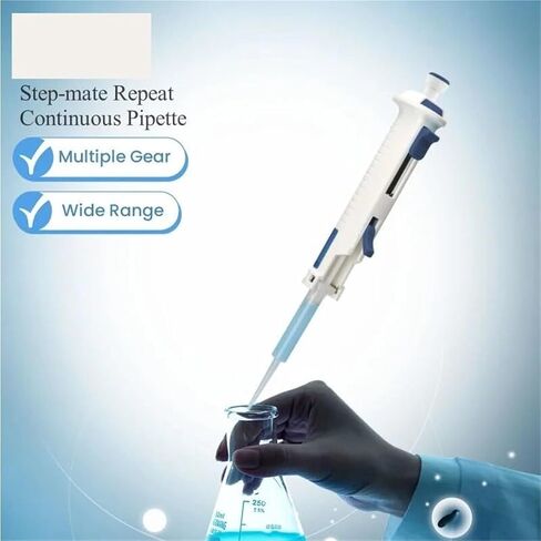 Pipette, Pipette, Continuous Dispenser Laboratory Adjustable Manual with Tip 5ml in Saudi Arabia