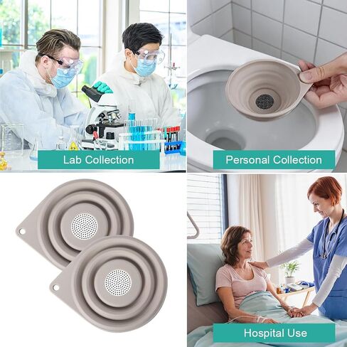 2 Pack Collapsible Calculi Strainer Kidney Stone Collector Funnel with Mesh Screen Filters for Analysis Testing in Saudi Arabia