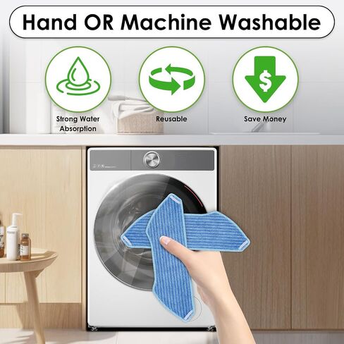 (4 Pack) M2 Pro Replacement Mop Pads Compatible with Lefant M2 Pro/ M2S Pro/ M1 Robot Vacuum Cleaner, Mop Cloths Accessories in Saudi Arabia