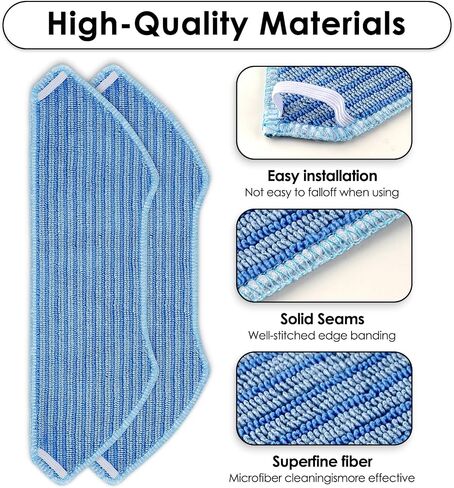 (4 Pack) M2 Pro Replacement Mop Pads Compatible with Lefant M2 Pro/ M2S Pro/ M1 Robot Vacuum Cleaner, Mop Cloths Accessories in Saudi Arabia