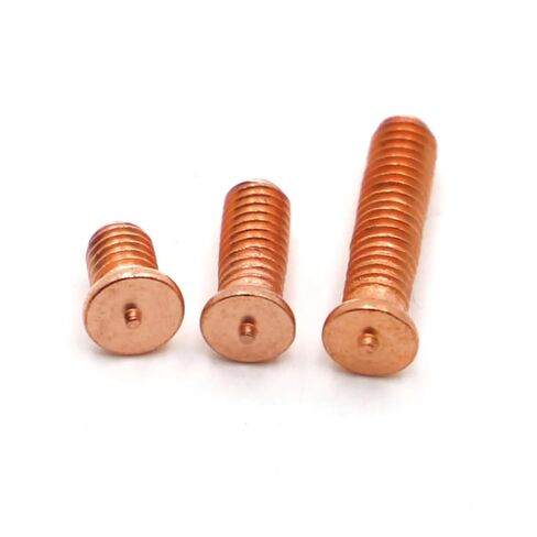 Weld Studs, M3 M4 M5 M8 M10 Carbon Steel Copper Plated Stud Spot Welding Screw Solder8mm, 50pcs(8mm,M3 50pcs) in Saudi Arabia