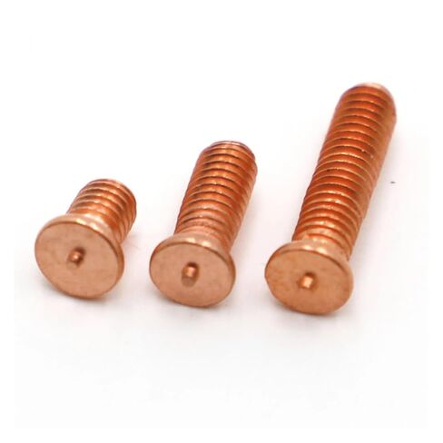Weld Studs, M3 M4 M5 M8 M10 Carbon Steel Copper Plated Stud Spot Welding Screw Solder8mm, 50pcs(8mm,M3 50pcs) in Saudi Arabia