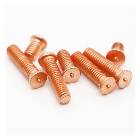 Weld Studs, M3 M4 M5 M8 M10 Carbon Steel Copper Plated Stud Spot Welding Screw Solder8mm, 50pcs(8mm,M3 50pcs) in Saudi Arabia