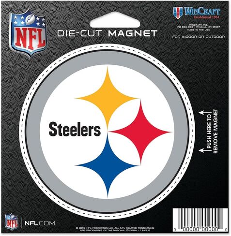 مغناطيس سيارة مقطوع بالقالب مقاس 5 بوصات من WinCraft Pittsburgh Steelers in Kuwait