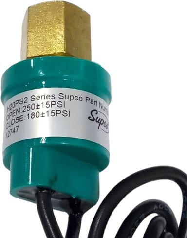 Supco SHP250180 مفتاح الضغط العالي مفتوح: 250 رطل لكل بوصة مربعة إغلاق: 180 رطل لكل بوصة مربعة للتبريد والتدفئة والتهوية وتكييف الهواء (HVAC) in Saudi Arabia