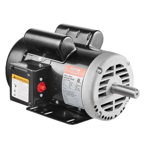 VEVOR 5HP Air Compressor Electric Motor, 230V 25 Amps, 56HZ Frame 3450RPM, 7/8" Keyed Shaft, 2.25" Shaft Length, Single Phase, CCW/CW (Factory Setting is CCW) in Saudi Arabia