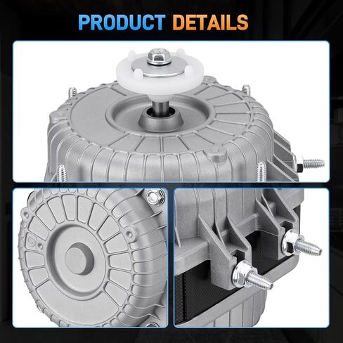 YZF10-20 محرك مروحة تيار متردد 120 فولت 10/55 وات 0.8 أمبير 60 هرتز 1550 دورة في الدقيقة، محرك مكثف ذو عمود مظلل متوافق مع معدات التبريد Atosa Avantco ومبخر المبرد المبرد، معدات تهوية صغيرة in Kuwait