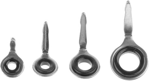 40 Pieces Stainless Steel Rod Fishing Rod Eye Fishing Rod Line Raft Rod with Ceramic Suitable for Rod Repair in Kuwait