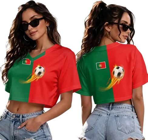 كأس العالم لكرة القدم قمصان 2026 المرأة قصيرة الأكمام Y2k المحاصيل القمم USA المكسيك جيرسي تنفس كرة القدم الجرافيك تيز in Kuwait