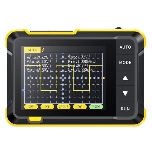 DSO152 راسم الذبذبات الرقمي الصغير المحمول أحدث إصدار 2.5MSa/s 200 كيلو هرتز عرض النطاق الترددي التناظري 800 VPP مع مخرج PWM - نسخة مطورة باللون الأسود in Kuwait