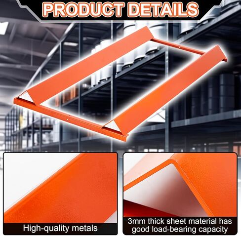 Zonon Pallet Rack Drum Cradle, 43 x 20-3/4 Inch Steel Cradle for 30 and 55 Gallon Drums, Fits 42 Inch Standard Pallet Industrial Storage Racks, Orange in Kuwait