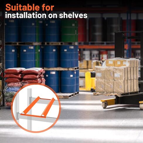 Zonon Pallet Rack Drum Cradle, 43 x 20-3/4 Inch Steel Cradle for 30 and 55 Gallon Drums, Fits 42 Inch Standard Pallet Industrial Storage Racks, Orange in Kuwait