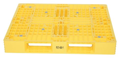 Vestil PLP2-4840-YELLOW High Density Polyethylene Pallet 39-3/8 In. x 47-3/8 In. x 6 In. 8000 Lb. Capacity Yellow in Kuwait