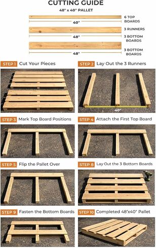 48x40 Two Way Wood Pallet – UNASSEMBLED Kit in Kuwait