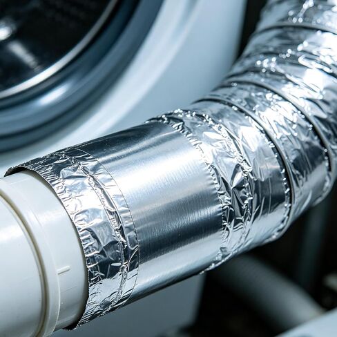 Aluminum Foil Tape,3.2mil Thick, 4 Inch Wide x 55 Yards (165ft), Heavy Duty Waterproof & High Temperature Resistant, for HVAC Duct Sealing, Metal Repair & Insulation in Kuwait