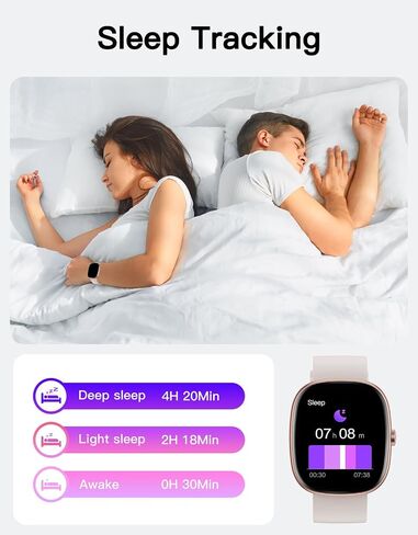 Fitness Tracker with Call Function, 1.85" Fitness Watch for Women and Men, 24/7 Heart Rate & Blood Oxygen Monitor, Sleep Tracker, 100+ Sport Modes, IP68 Waterproof (Starlight) in Kuwait