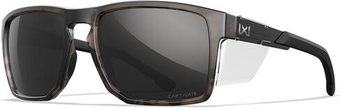 Wiley X Apex Captivate Polarized Sunglasses, Safety Glasses for Men and Women, UV Eye Protection for Shooting, Fishing, Biking, and Extreme Sports, Matte Tortoise Brown Frames, Black Mirror Lenses in Kuwait