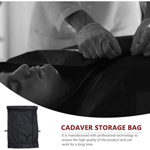FOMIYES Oxford Cloth Cadaver Bag Waterproof Corpse Handling Pouch Black Funeral Supply Treatment Pouch for Body Transportation and Storage in Kuwait