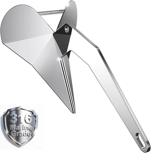 Delta Anchor 316 Marine Grade Stainless Steel Boat Anchor 11 lb 13 lb 16 lb 22 lb 33 lb 44 lb Heavy Duty Triangular Plow Anchor for Pontoon Fishing Boats Sailing Boats Small Anchor in Kuwait