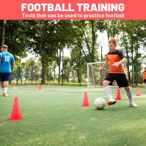 30 Pack 7 Inch Plastic Traffic Cones Sports Training Agility Marker Mini Cones for Soccer, Skating, Football, Basketball, Indoor and Outdoor Games Sports Practice Equipment in Kuwait
