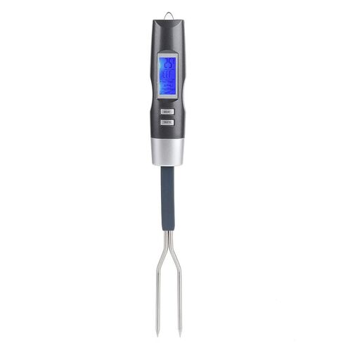 304 شوكة ميزان حرارة اللحوم الرقمية LCD من الفولاذ المقاوم للصدأ مع شاشة LCD قياس دقيق لدرجة الحرارة لشوكة الشواية مثالية لمحبي الشواء in Kuwait