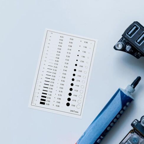 YARNOW 2PCS Defect Gauge, Crack Measurement Ruler, Transparent Portable, High Precision for Diagnosis, Inspection, Scratch, Holes, Defects, Spot in Kuwait