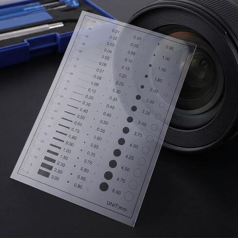 YARNOW 2PCS Defect Gauge, Crack Measurement Ruler, Transparent Portable, High Precision for Diagnosis, Inspection, Scratch, Holes, Defects, Spot in Kuwait