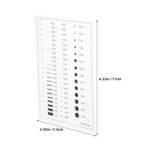 YARNOW 2PCS Defect Gauge, Crack Measurement Ruler, Transparent Portable, High Precision for Diagnosis, Inspection, Scratch, Holes, Defects, Spot in Kuwait