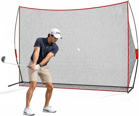 Elevon Golf Practice Hitting Net 10x7ft, Heavy Duty Training Net for Backyard Driving Range & Indoor Swing Practice, Home Golf Equipment for Training in Kuwait