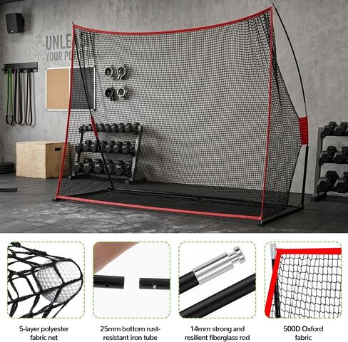 Elevon Golf Practice Hitting Net 10x7ft, Heavy Duty Training Net for Backyard Driving Range & Indoor Swing Practice, Home Golf Equipment for Training in Kuwait