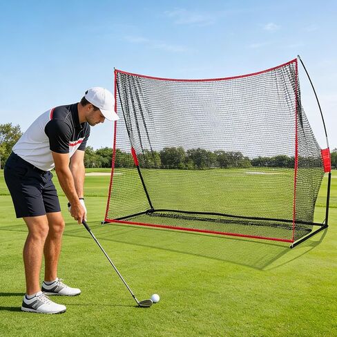 Elevon Golf Practice Hitting Net 10x7ft, Heavy Duty Training Net for Backyard Driving Range & Indoor Swing Practice, Home Golf Equipment for Training in Kuwait