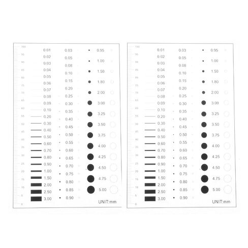 TEHAUX 2PCS High Precision Crack Gauge, Transparent Measuring Ruler, Scratch Inspection Ruler, Defect Detection Tool for Detecting 4.33x2.95in in Kuwait
