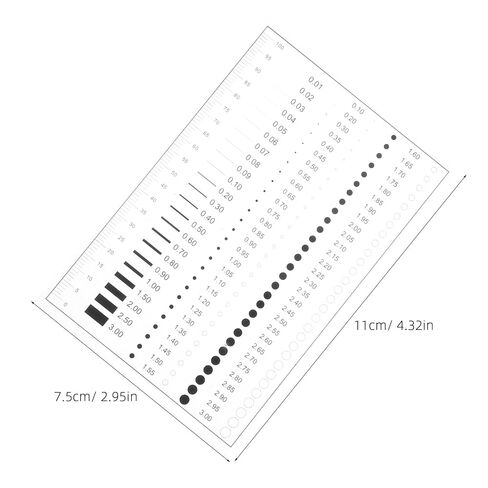 TEHAUX 2PCS High Precision Crack Gauge, Transparent Flaw Measuring Ruler, Scratch Inspection Ruler, Defect Detection Tool for Detecting 4.33x2.95in in Kuwait