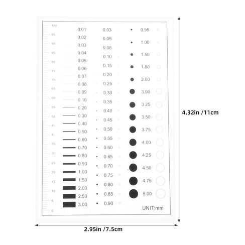 TEHAUX 2PCS High Precision Crack Gauge, Transparent Measuring Ruler, Scratch Inspection Ruler, Defect Detection Tool for Detecting 4.33x2.95in in Kuwait