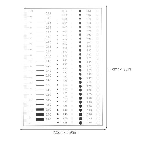 Operitacx 2PCS High Precision Defect Detection Ruler, Transparent Crack Gauge for Spot Diameter and Line Measurement, Multipurpose Inspection Tool in Kuwait