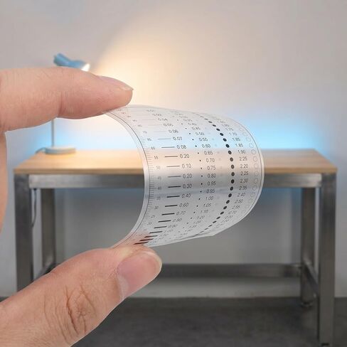 Operitacx 2PCS High Precision Defect Detection Ruler, Transparent Crack Gauge for Spot Diameter and Line Measurement, Multipurpose Inspection Tool in Kuwait