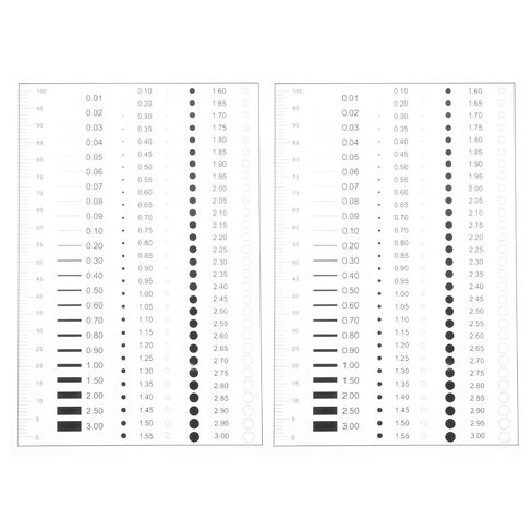 YARNOW 2PCS Crack Defect Gauge, Crack Measurement Ruler, Transparent Scale High Precision for Diagnosis, Inspection, Scratch, Holes, Defects, Spot in Kuwait