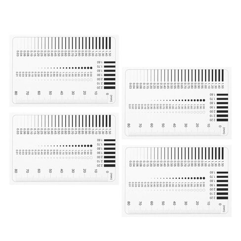 SHERCHPRY 4pcs High Precision Measuring Rulers with Defect Comparison Card for Diameter and Line Width Measurement, Visibility Plastic Tool for Manufacturing and Outdoor Operations in Kuwait
