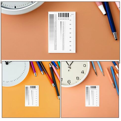 SHERCHPRY 4pcs High Precision Measuring Rulers with Defect Comparison Card for Diameter and Line Width Measurement, Visibility Plastic Tool for Manufacturing and Outdoor Operations in Kuwait