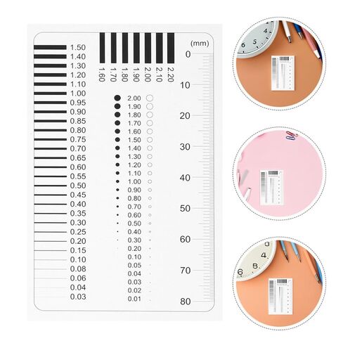 SHERCHPRY 4pcs High Precision Measuring Rulers with Defect Comparison Card for Diameter and Line Width Measurement, Visibility Plastic Tool for Manufacturing and Outdoor Operations in Kuwait
