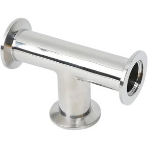 1pcs Vacuum tee (Equal Diameter) 304 Stainless Steel Vacuum Pipe Fittings tee KF16 KF25 KF40 KF50 KF63 KF80 KF100(KF63) in Kuwait