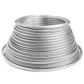 20 Feet Aluminum Wire, 0.2 in Diameter Metal Armature Wire, Bendable Craft Wire for Gardening, Horticulture, Sculpting, Floral, Jewelry Making, Weaving, DIY Crafts, Silver Metallic Finish in Kuwait