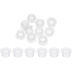 PATIKIL Salt and Pepper Shaker Stoppers 15mm/0.59", 10Pcs Plastic Salt Shaker Plug Replacement with Pull Ring Reusable Clear Round End Cap for Pots Bottles Pipes in Kuwait