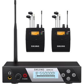 Wireless in Ear Monitor System,Professional IEM with 4 Bodypack Receivers & Monitor Earphones,100 Selectable UHF Frequencies,250ft Range,Clear Audio for Musicians,Singers,Live Bands,Stage in Kuwait